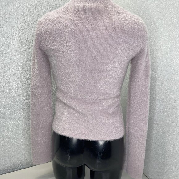 NEW VINCE Metallic Eyelash Pullover Sweater – Size XS – Orchid Stone Pink - Picture 7 of 10